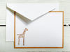 Giraffe Personalized Note Cards