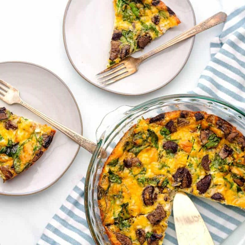 Mushroom, Spinach, and Swiss Cheese Quiche
