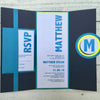 Basketball Themed/Steel Blue ~ Invitation