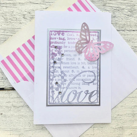 Butterfly/Love ~ Note Card   ~ Set of 8