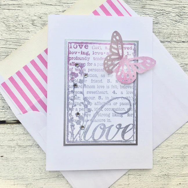 Butterfly/Love ~ Note Card   ~ Set of 8