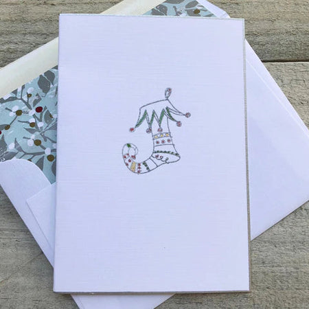 Christmas Stocking ~ Note Card ~ Set of 8
