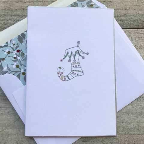 Christmas Stocking ~ Note Card ~ Set of 8
