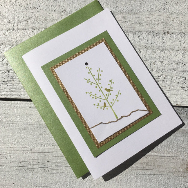 Christmas Tree/Green ~ Note Card ~ Set of 8