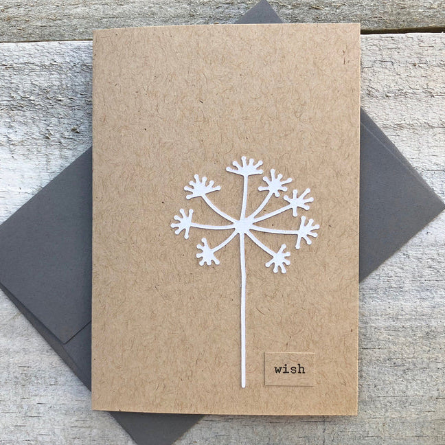 Dandelion/Wish Brown ~ Note Card ~ Set of 8