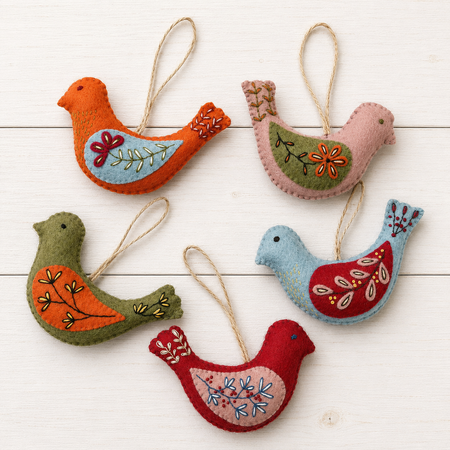 Felt Craft Kit ~ Folk Birds
