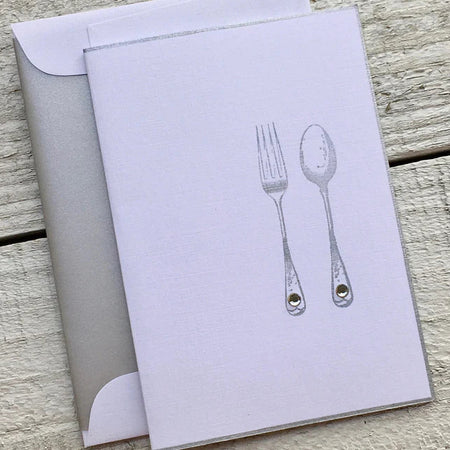 Foodie Silverware ~ Note Card ~ Set of 8