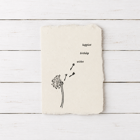 Happiest Birthday Wishes Handmade Note Card