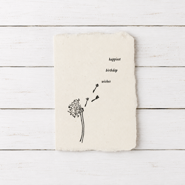 Happiest Birthday Wishes Handmade Note Card