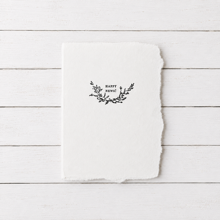 Happy News! Handmade Note Card