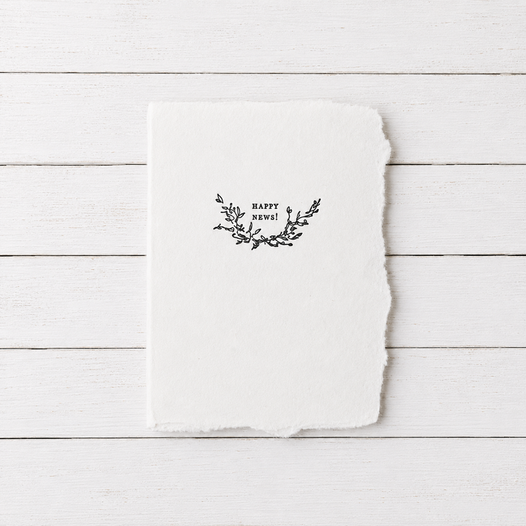 Happy News! Handmade Note Card