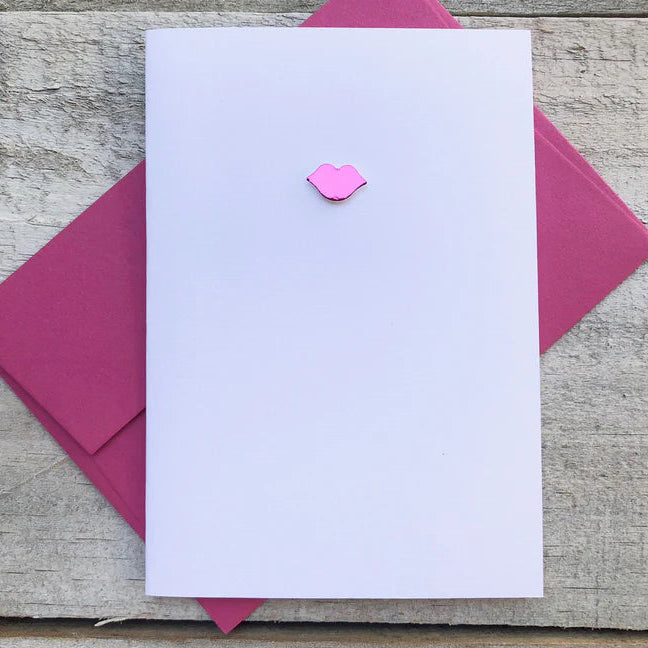 Hot Pink Kiss ~ Note Card ~ Set of 8