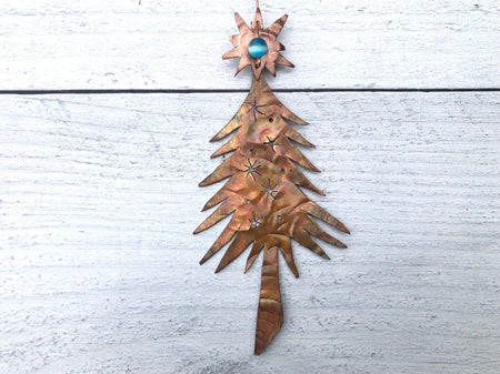 Copper Christmas Tree Ornament