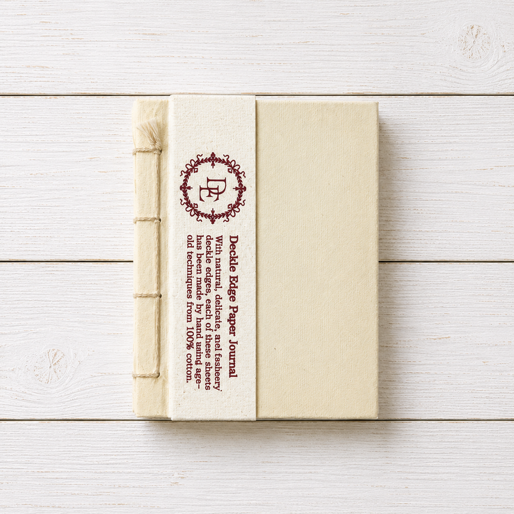 Journal with Deckle Edge Paper ~ Buttercream