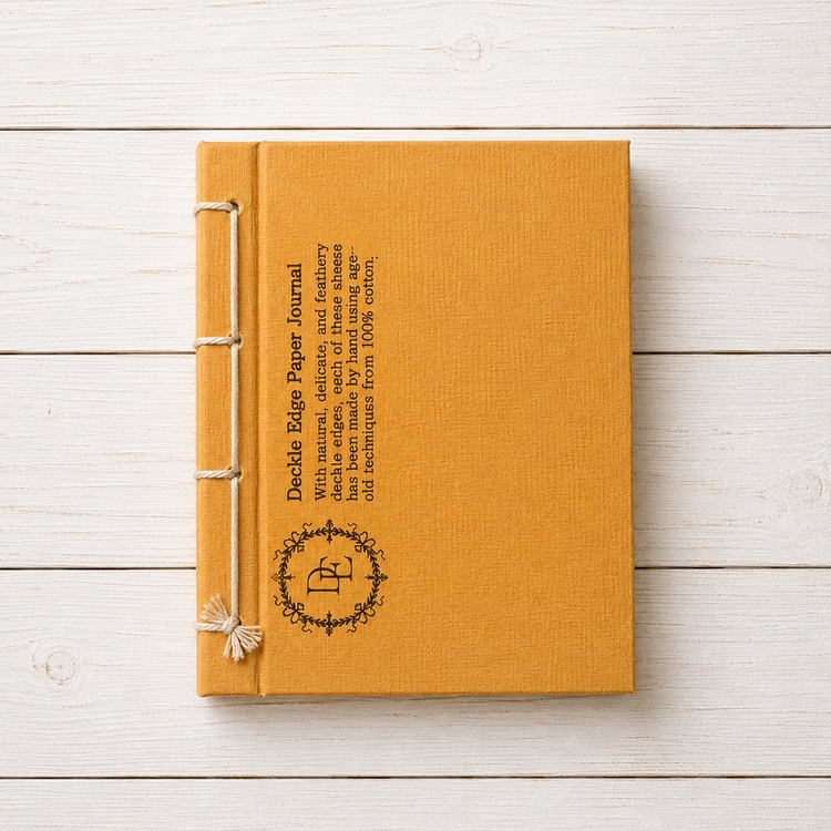 Journal with Deckle Edge Paper ~ Amber