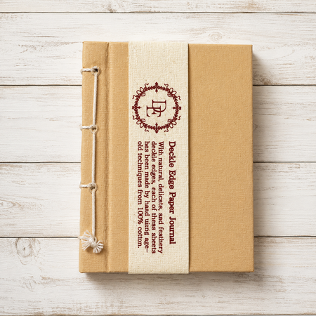 Journal With Deckle Edge Paper ~ Golden Sand