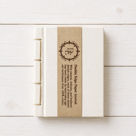 Journal with Deckle Edge Paper Journal ~ Natural Linen