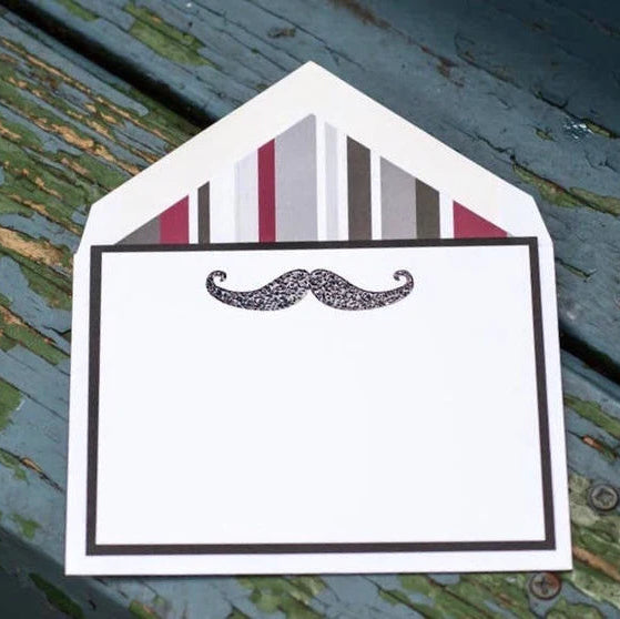 Mustache ~ Note Card ~ Set of 8