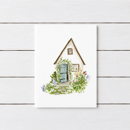 Note Card ~ Garden Cottage