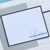 Personalized/Navy ~ Note Card ~ Set of 10