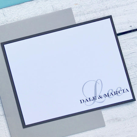 Personalized/Navy ~ Note Card ~ Set of 10