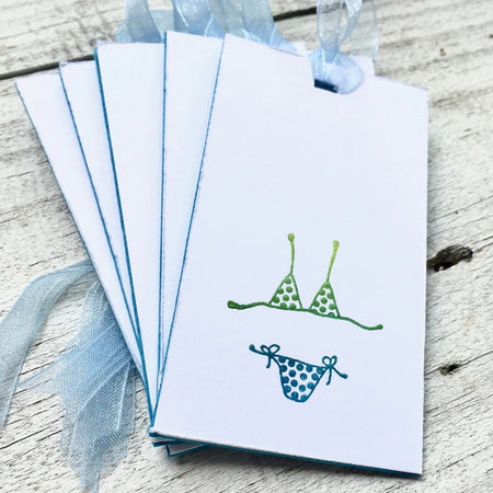 Polka Dot Bikini ~ Gift Tags ~ Set of 10