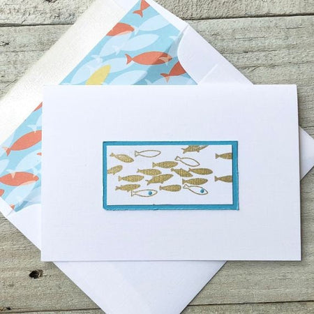 School of Fish ~ Note Card ~ Set of 8