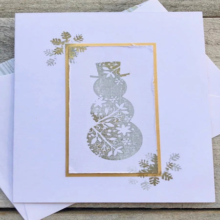 Snowman Framed ~ Note Card ~ Set of 8