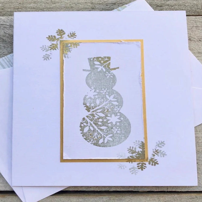 Snowman Framed ~ Note Card ~ Set of 8