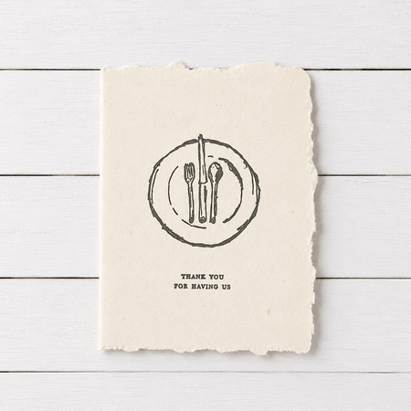 Thank You for Having Us Handmade Note Card
