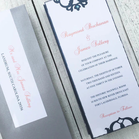 Wedding/Vintage Black ~ Invitation