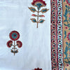 Hand Block Printed Tablecloth - Red Blossoms