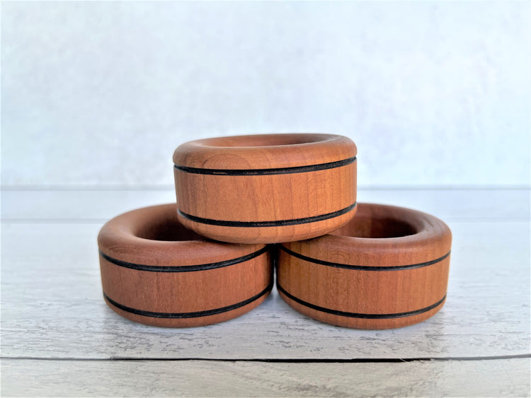 Hand Carved Wooden Napkin Rings