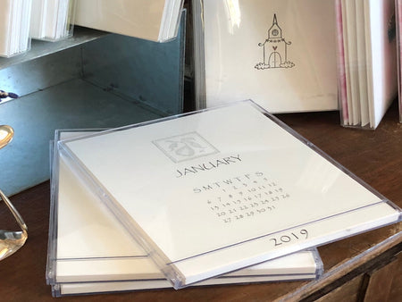 Hand Stamped Monthly Calendar