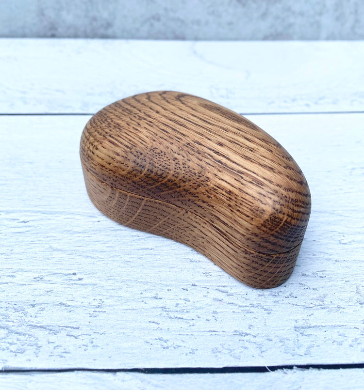 Hand Carved Wooden Oyster Box