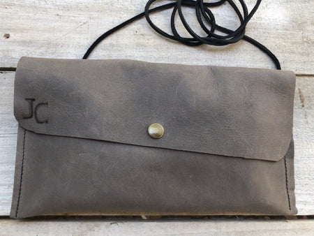 Gray Clutch Shoulder Bag