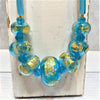 Handblown Glass Orb Necklace - Turquoise