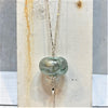 Handblown Glass Orb on Silver Chain Necklace