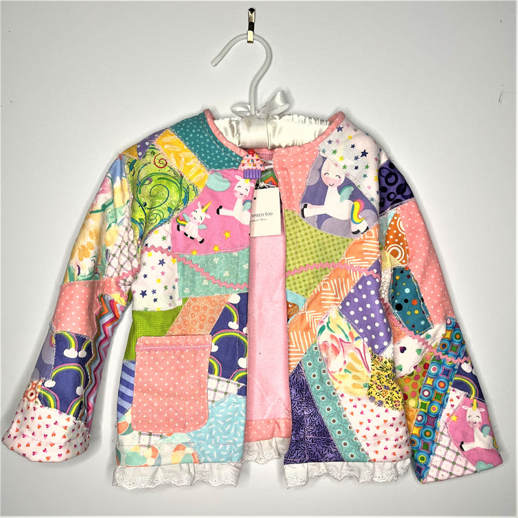 Toddler Patchwork Quilted Jacket - Size Small