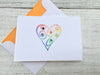 Rainbow Heart Cards - Heart Stationery - Heart Note Cards - Heart Cards - Rainbow Cards - Rainbow Stationery - Rainbow Note Cards