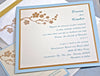 Wedding Invitation - Cherry Blossom Invitation - Flower Invitation - Elegant Invitation - Blue and Gold Invitation - Birthday Invite