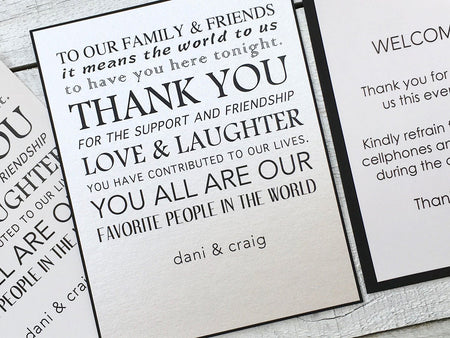 Wedding Thank You Note, Bar Mitzvah Thank You Note, Birthday Thank You Note, Thank You Note, Table Thank You Note, Personalized, Set of 10