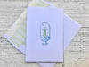Bell Jar with Garden ~ Note Card  ~ Set of 8