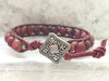 Red Agate Bracelet -  Pink Agate Bracelet -  Agate Beaded Leather Wrap Bracelet -  Girlfriend's Gift -  Women's Jewelry - Men's Jewelry