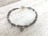 Labradorite Bracelet - Labradorite Jewelry - Heart Charm - Karen Hill Tribe Silver - Women's Jewelry - Girlfriend's Gift