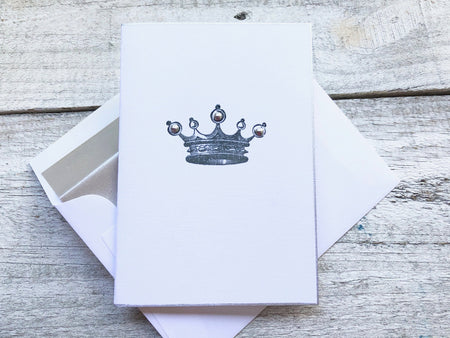 Princess Note Cards - Princess Stationery - Princess Cards - Crown Stationery - Crown Cards - Crown Note Cards - Birth Announcement