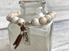White Turquoise Bracelet - White Stone Bracelet - Turquoise Jewelry - Turquoise Bracelet - Hope Charm - Girlfriend Gift - Women's Jewelry