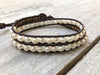 Pearl Bracelet - Pearl Wrap Bracelet - Pearl Jewelry - Double Leather Wrap - Girlfriend's Gift - Women's Jewelry- June's Birthstone