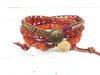 Carnelian Orange Beaded Bracelet
