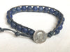 Lapis Bracelet - Lapis Jewelry - Lapis Leather Wrap - Lapis Wrap - Men's Bracelet - Men's Jewelry - Women's Bracelet - Boyfriend Gift